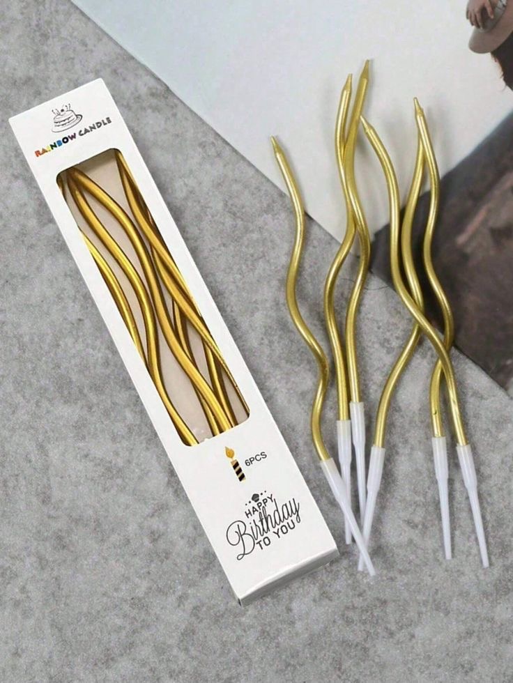 Gold Swirl Candles